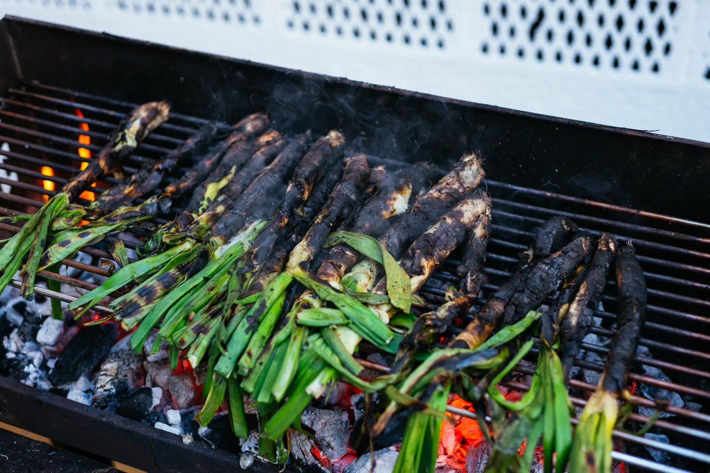 Grilled calçots · Valls